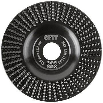 Диск обдирочный по дереву, плоский, средний 125мм FIT 39528