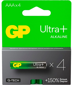 Элемент питания GP LR3 Ultra Plus Alkaline G-TECH 24AUPA21-2CRSB4 (4бл)