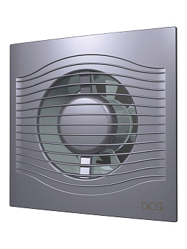 Вентилятор SLIM 4C dark gray metal D 100  осевой вытяжной с обратным клапаном