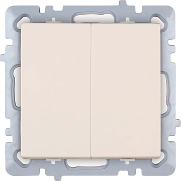 Выключатель Nilson Advantage/Moda 2-кл+свет (крем) 20122404