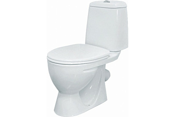 Унитаз (компакт) 2-й СОРТ SANITA ИДЕАЛ арматура, сиденье