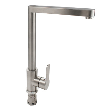юСмеситель MAGNUS для кухни Г-образный излив, НЕРЖАВЕЮЩАЯ СТАЛЬ (9105)
