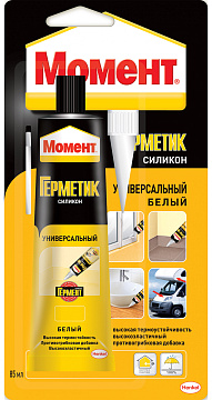 Герметик силиконовый унив.белый 85мл Момент 606036