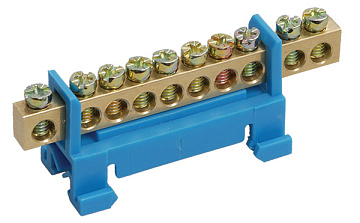 Шина нулевая IEK на DIN-изол. "Стойка" ШНИ 6х9-10-С-С YNN10-69-10P-K07
