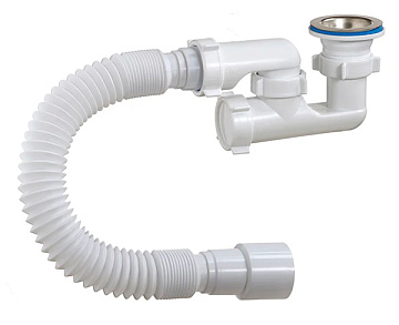 Сифон для поддона "ORIO" 1 1/2*40 с гофрой 40*40-50 АН-82589