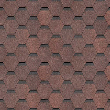 Гибкая черепица КОРИЧНЕВАЯ Docke PIE SIMPLE Сота (3м2)