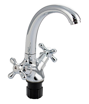 юСмеситель АБС-ПЛАСТИК BRIMIX для кухни ручка крест ХРОМ (4411)