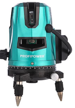 Лазарный уровень (E0056) зеленый 5 лучей. Profipower