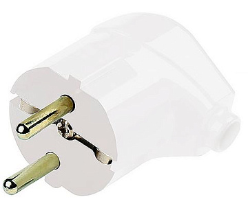 Вилка Smartbuy угловая с/з белая 16А 250В (SBE-16-P02-w)