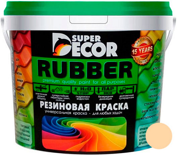 Краска резиновая SUPER DECOR №19 слоновая кость 1 кг