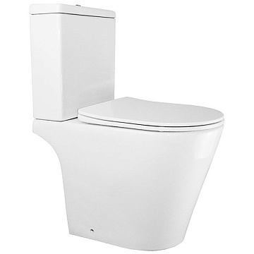 Унитаз (компакт) AZARIO "FRETTA SQUARE" БЕЗОБОДКОВЫЙ слив 3/6л. ДЮРОПЛ МИКРОЛИФТ (AZ-5121)