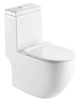 Унитаз (МОНОБЛОК) SOLE "TWIN" сиденье МИКРОЛИФТ