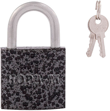 Замок навесной ЧУГУН серия800 38мм НОРА-М