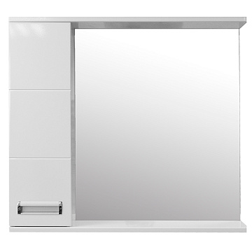 юLORANTO ДИНА-75 Зеркало-Шкаф 750х700х140 (ЛЕВЫЙ)