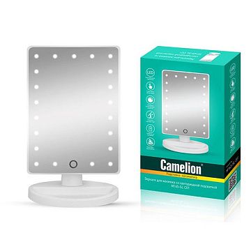 Настольная лампа Camelion M145-SL C01 зеркало с LED подсв 5Вт USB