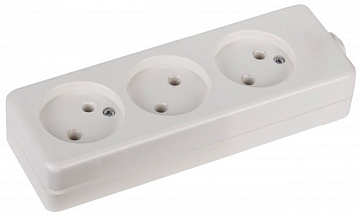 Колодка ЭРА K-3 3 гнезда, без заземления