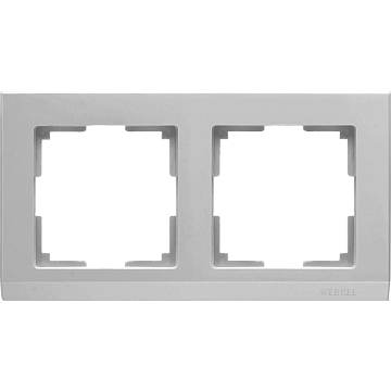 Рамка WERKEL на 2 поста (серебряный) WL04-Frame-02 обычная