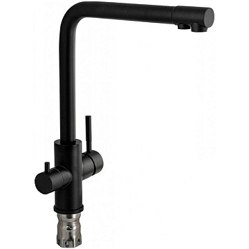 Смеситель MAGNUS для кухни Г-образный излив, для фильтра, НЕРЖАВЕЮЩАЯ СТАЛЬ (91120)