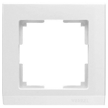 Рамка WERKEL на 1 пост (белая) WL04-Frame-01-white обычная