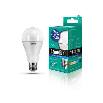 Лампа с/д CAMELION LED15-A60/865/E27 220V 15W