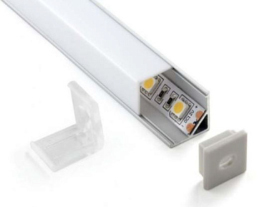 Профиль квадратный угловой алюминиевый для LED ленты (16mm) LL-2-ALP003