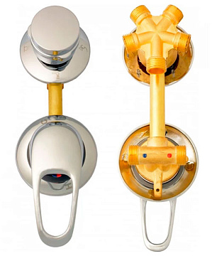 Смеситель для душевой кабины 5-х режимный 100 мм ERLIT вывод резьба 1/2 (2121025010)