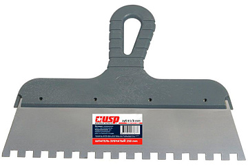 Шпатель из нержавеющей стали с пластиковой ручкой ,300мм зуб 10мм USP 06643*