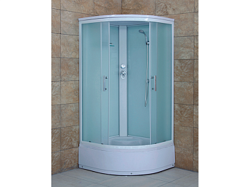 юДушевая кабина LORANTO CS-900 HI SK F 90*90*215 мат.переднее ст. белое заднее ст. высок.поддон