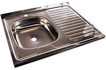 Мойка из нержавеющей стали VLADIX (800*600*0.4) (ЛЕВАЯ) глубина-130