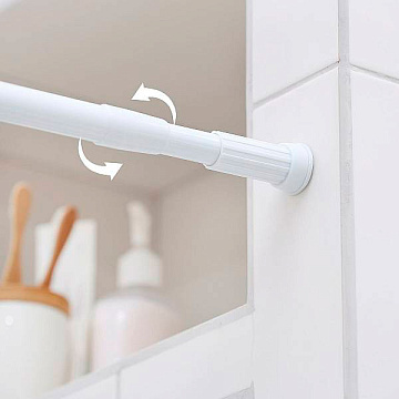 Карниз для ванной телескопический 70-120см БЕЛЫЙ (S-070120W)