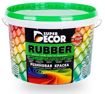 Краска резиновая SUPER DECOR №0 белоснежный 6 кг