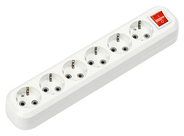 Колодка Smartbuy 6 гнезд с/з с выкл 16А/3,5кВт ( SBE-16-6-00-ZS)