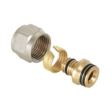 Фитинг коллекторный обжимной для металлополимерной трубы d16мм x 1/2" VALTEC (VTc.710.N.1604)