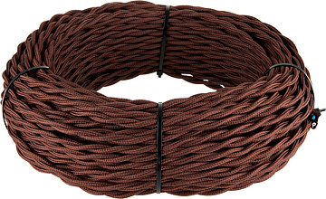 Ретро кабель витой  3х1,5  (коричневый)