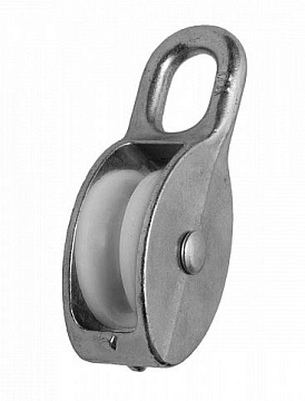 Блок одинарный, с нейлоновым колесом 20мм