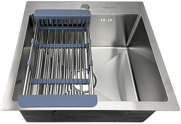 юМойка из нержавеющей стали FABIA PROFI 50х45 толщина 3,0х0,8 мм, глубина 200 мм+сифон (50453)