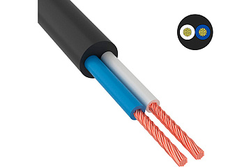 Провод ПВС 2х1,5 ТУ черный