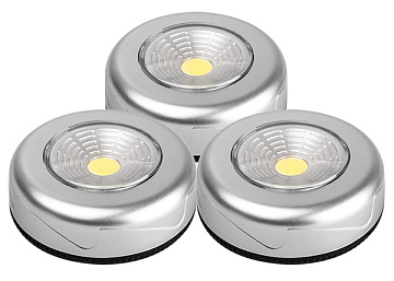 Фонарь ФАZА TF3-3xL1W-sr (3 x серебр.) Светильник с ручным вкл., пушлайты