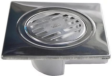 Трап пластиковый 150х150 крышка из нержавейки горизонтальный САНАКС (тр00011)