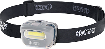 Фонарь ФАZА H5-L2W-gy налобн. 2Вт COB, 3xAAA, сер.