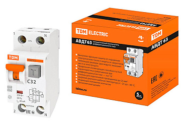 АВДТ TDM 63 С32 30мА TDM SQ0202-0005