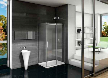 Душевое ограждение GOOD DOOR Galaxy 120*90 WTW+SP (WTW-120-C-CH+SP-90-C-CH)