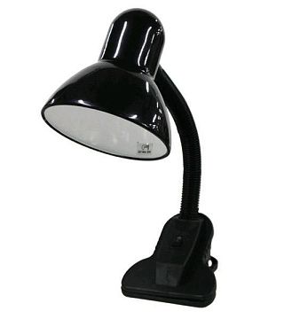 Настольная лампа Camelion KD-320 C02 черный прищепка 60Вт, E27