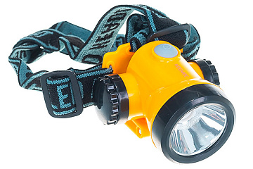 Фонарь Космос акк налоб КОСМОС 3W LED, Li-ion аккумулятор, встроенное з/у, шнур micro usb