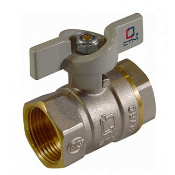 Кран шар. для воды 1/2" г/г бабочка CTM СТАНДАРТ
