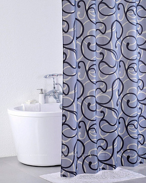 Штора для ванной IDDIS FLOWER LACE,GREY 200*200 (410P20RI11)