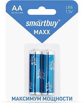 Батарейка алкалиновая Smartbuy MAXX LR6/2B (24/240) (SBBM-2A02B)