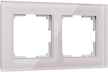 Рамка на 2 поста (дымчатый стекло) WL01-Frame-02