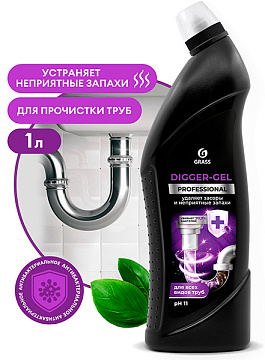 Очиститель Grass д/труб Digger Gel Prof 1л.125569