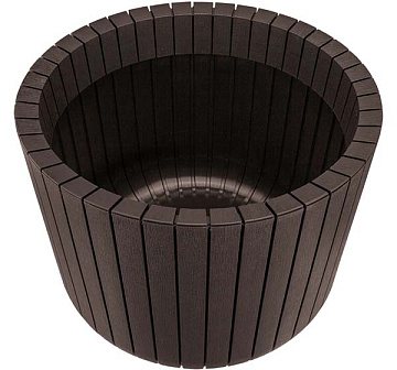 Кашпо Шато 8л D250 H200 коричнев. ротанг.М3039